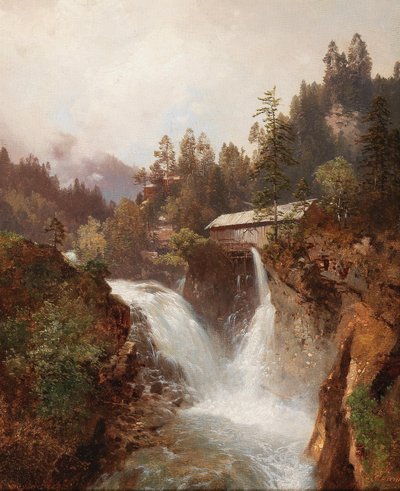 Waterfall by Carl Hasch